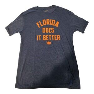 Florida Does it Better Gators Blue Graphic Crew Neck Tee Pressbox Womens‎ Medium